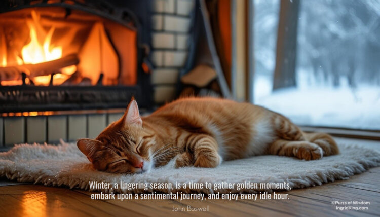 cat-sleeping-fireplace-winter